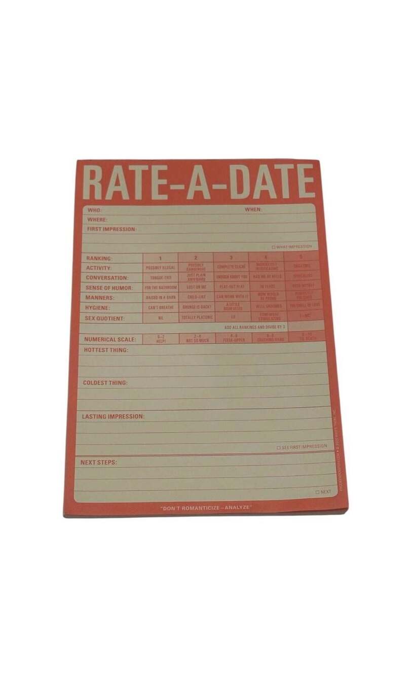 Knock Knock Rate-A-Date Notepad